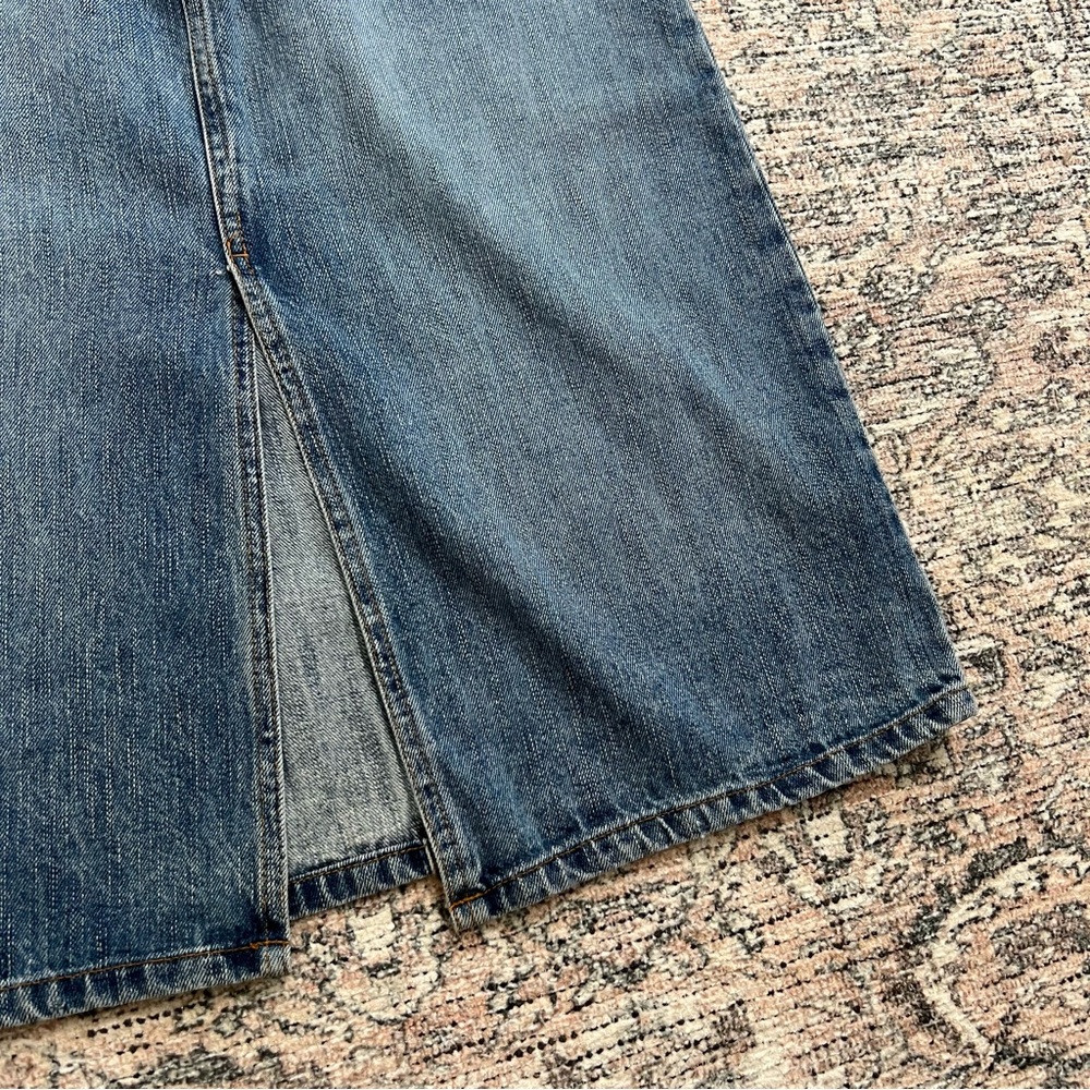 Vintage Old Navy Jean Skirt Front Slit Women’s Size 4  Denim 100% Cotton - Picture 3 of 10